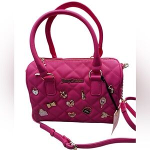 NWT Juicy Couture Juicy Girl Only Satchel/Crossbody Pink Free Love $89